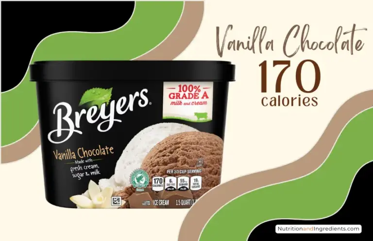 Container of Breyers Vanilla Chocolate ice cream with text 'j170 calories'.