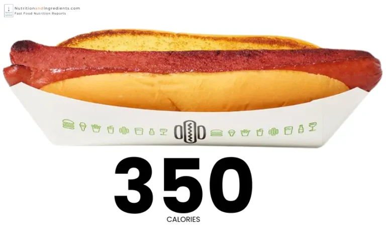 Shake Shack Hot Dog with text "350 calories."