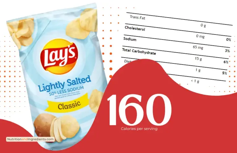 Bag of Lay's wavy lightly salted potato chips with text '160 calories'.