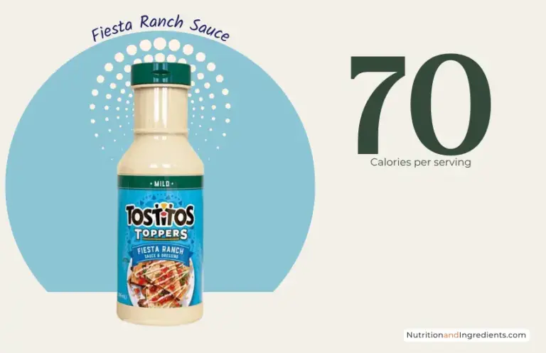 Bottle of Fiesta Ranch Sauce from TOSTITOS with text '70 calories per serving'.