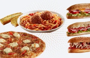 Pizza and sandwiches from Barro's Pizzeria.