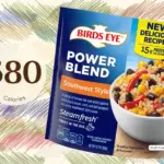 Bag of Birds Eye Power Blend Southwest Style frozen meal.