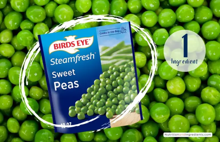 Package of Birds Eye frozen sweet peas.