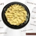 Macaroni & Cheese dish from KFC with text listing ingredients.