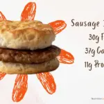 Sausage biscuit breakfast sandwich from McDonald's.