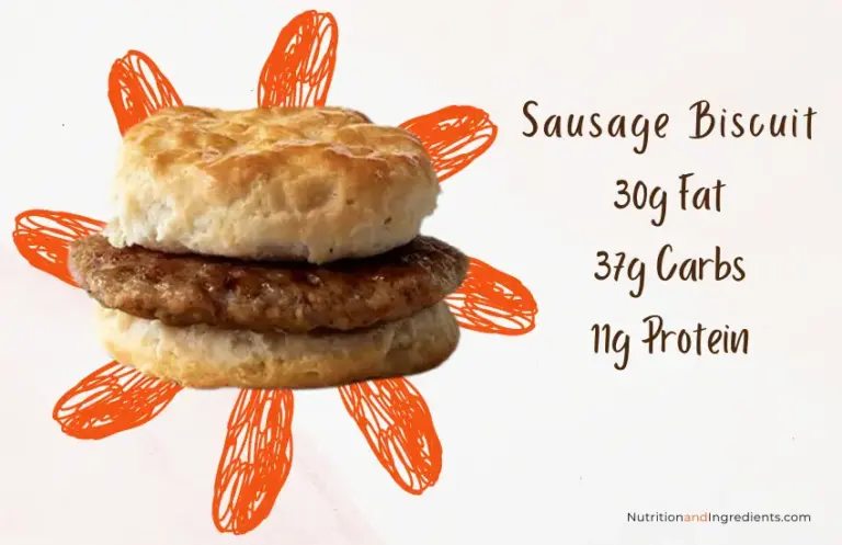 Sausage biscuit breakfast sandwich from McDonald's.