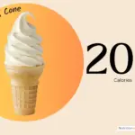 Vanilla cone from McDonald's fast food restaurant with text '200 calories'.