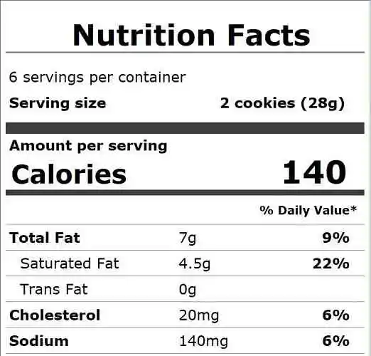 Nutrition Facts label