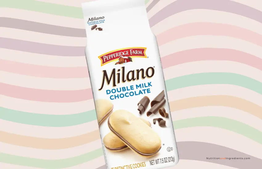 Package of Pepperidge Farm Milano Double Milk Chocolate cookies.