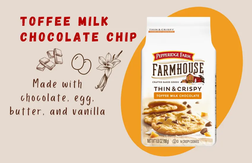 Pepperidge Farm Farmhouse Thin & Crispy Toffee Milk Chocolate Cookies