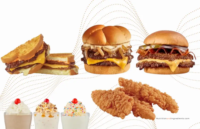 Steakburgers, chicken strips, and milkshakes from Steak 'n Shake.