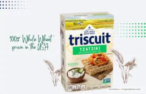 Package of TzaTziki flavored Triscuit crackers.