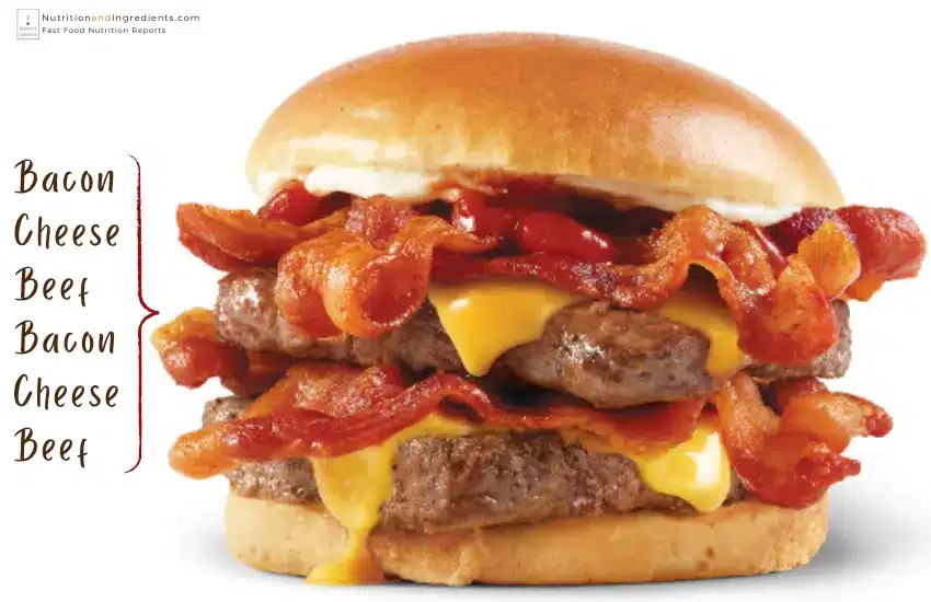 Wendy's Baconator bacon cheeseburger