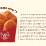 Wendy's spicy chicken nuggets and list of ingredients.