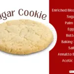 Sugar cookie from Wendy's restaurant and text listing ingredients.