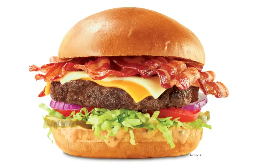 Cheese burger with bacon from Arby's.