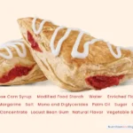 Cherry turnover from Arby's restaurant and list of ingredients.