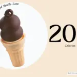 Chocolate dipped cone from Dairy Queen with text '200+ calories'.