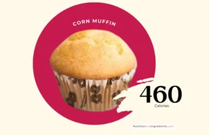 Corn muffin from Dunkin' with text '460 calories'