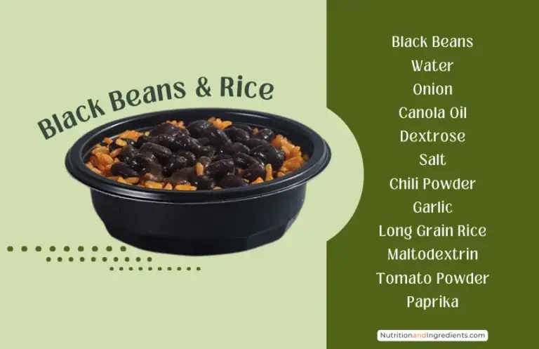 Bowl of black beans and rice from Taco Bell.