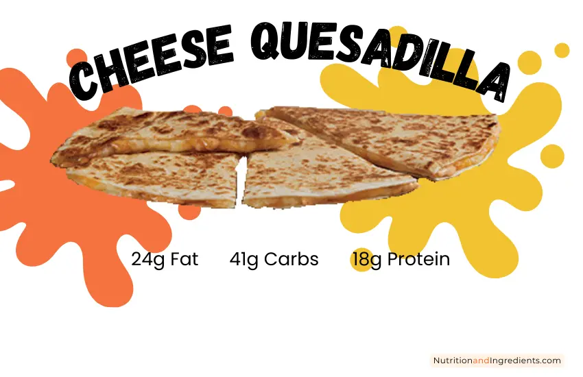 Cheese quesadilla from Taco Bell fast food restaurant.