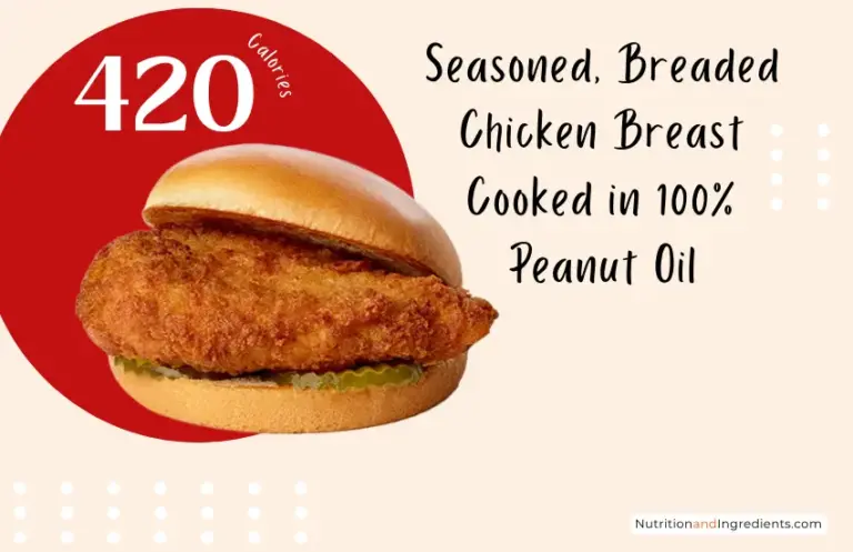 Chicken sandwich from Chick-fil-A restaurant with text '420 calories'.