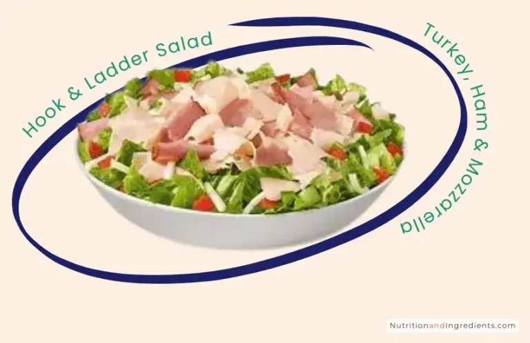 Firehouse Subs Hook & Ladder Salad with text 'turkey, ham, mozzarella'.