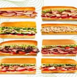 Various sandwiches from Jimmy John's restaurant.