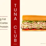 Jimmy John's Tuna Club sandwich with summary nutrition facts.