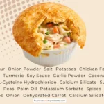 KFC Chicken Pot Pie and text listing select ingredients.