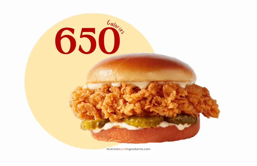 Chicken sandwich from KFC restaurant