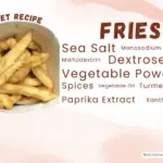 Order of fries from KFC with text listing some of the ingredients.