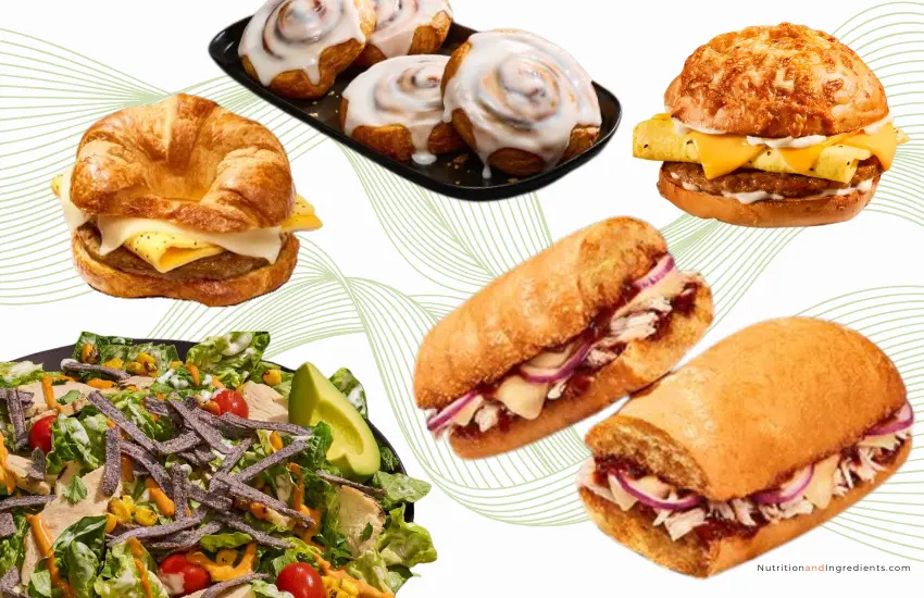 Sandwiches, salad, and cinnamon rolls from Panera Bread.