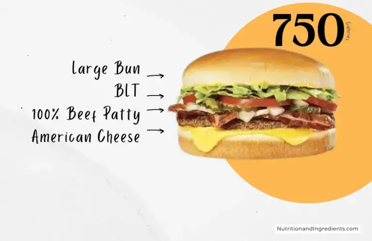 Cheeseburger with bacon from Whataburger with text '750 calories'