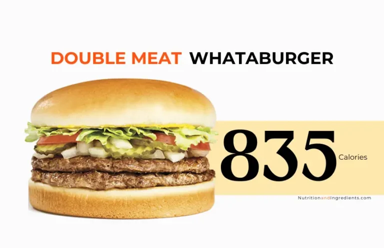 Whataburger Double meat burger with text '835 calories.'