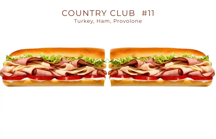 Country club turkey and ham sandwich from Jimmy John's restaurant.