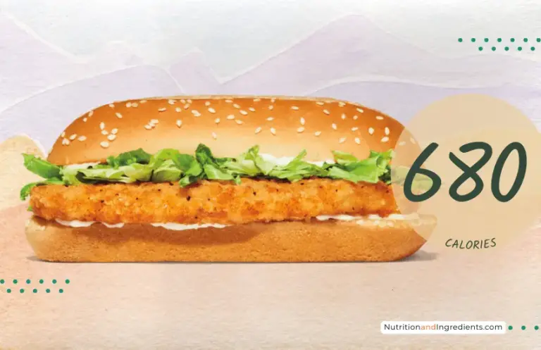 Original Chicken Sandwich from Burger King with text '680 calories'.