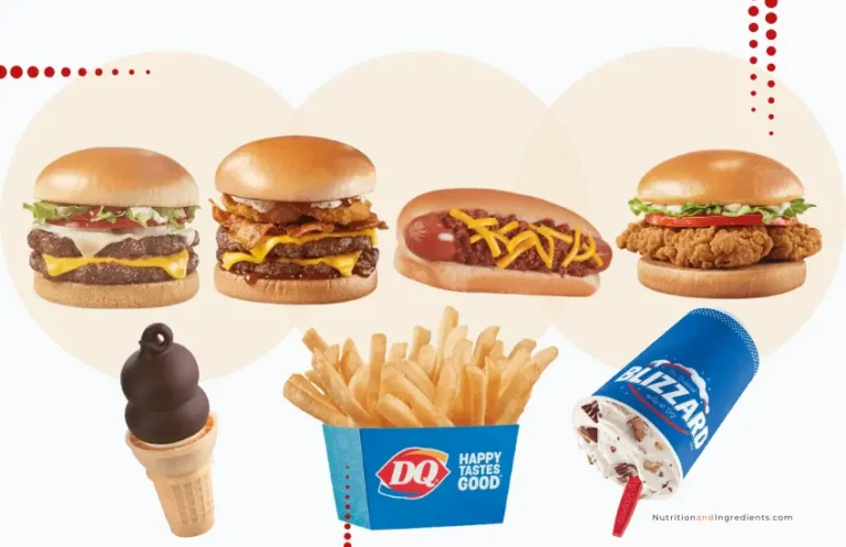 Collage of burgers, shakes and fries from Dairy Queen.