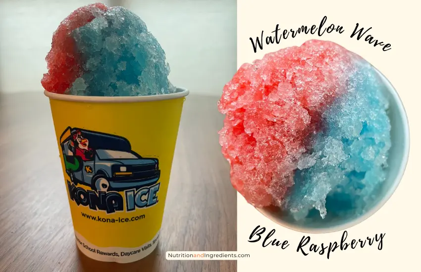 Cup of blue raspberry flavored Kona Ice.