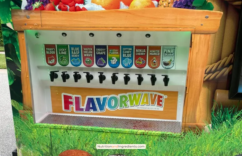 Flavor choices on Kona Ice truck.