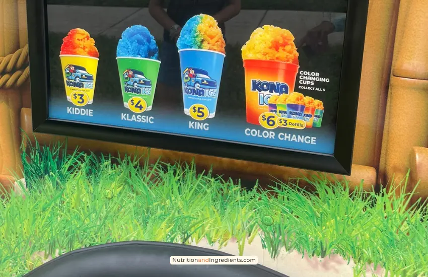 Kona Ice prices (as of August 2024).