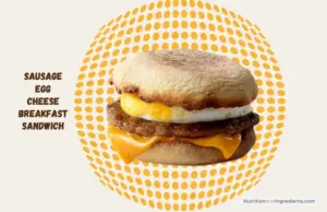 Sausage, egg, and cheese breakfast sandwich served on an English muffin from McDonald's.