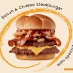 Bacon and cheese steakburger with bbq sauce from Steak 'n Shake restaurant