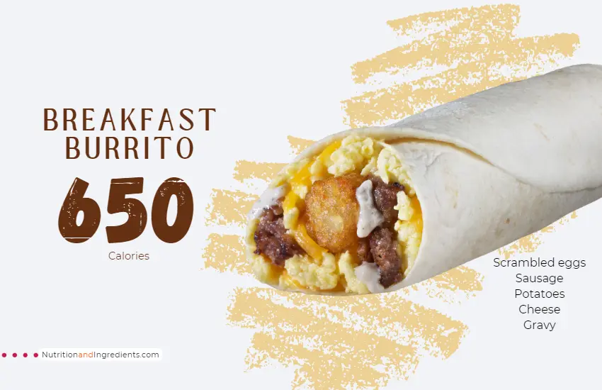 Breakfast burrito from TacoTime restaurant.