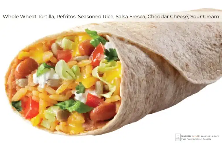 TacoTime vegetarian veggie burrito ingredients