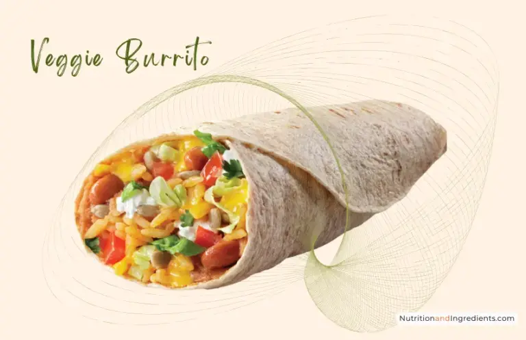 Burrito filled with rice, beans, and vegetables from TacoTime restaurant.