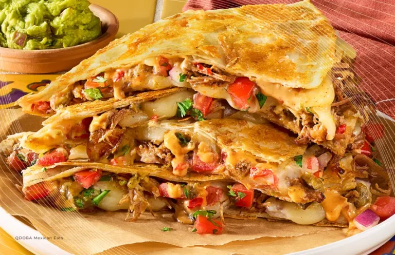 Stack of quesadillas from QDOBA restaurant