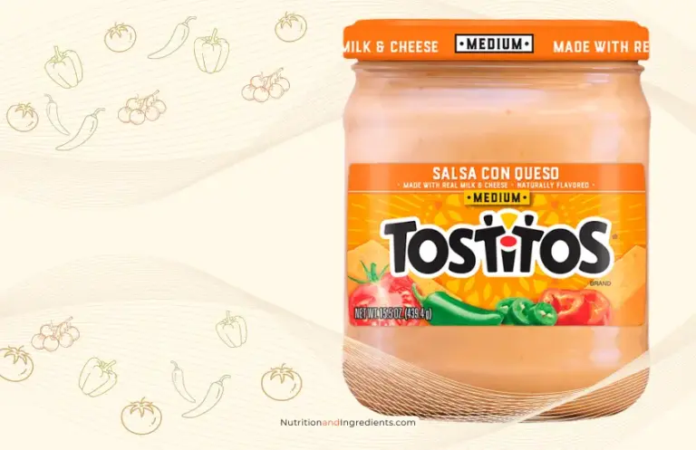 Jar of Tostitos salsa con queso dip.