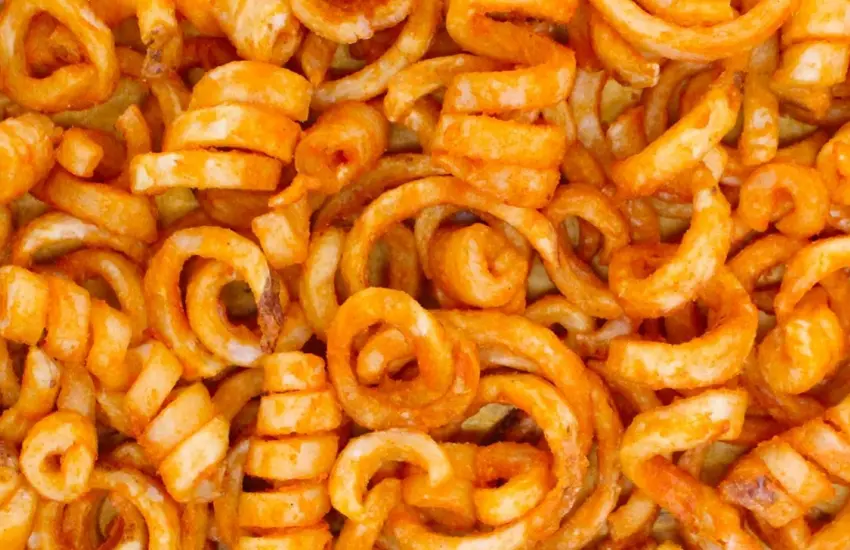 Seasoned curly fries.