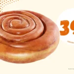 Dunkin' donuts coffee roll and text '390 calories.'